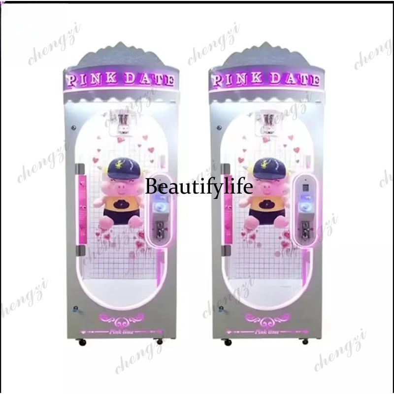 Arcade Games And Vending - เครื่องเกมอาร์เคดแบบหยอดเหรียญ รุ่น A81 ตู้สีชมพู รูปทรงตุ๊กตา รางอลูมิเนียม