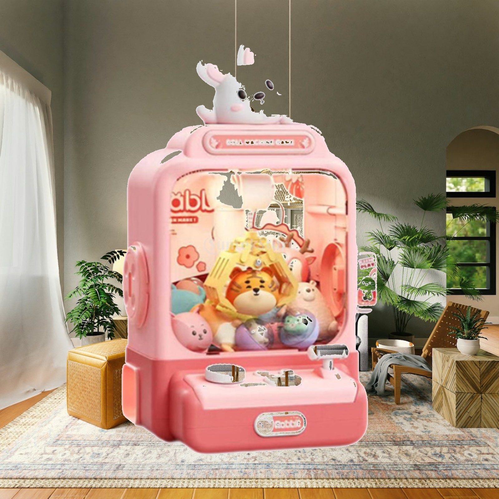 Vending Game - เครื่องเกมคีบตุ๊กตาอิเล็กทรอนิกส์ มีเสียง พร้อมของเล่นจำลองตู้ขายขนม สำหรับเด็กอายุ 3 4