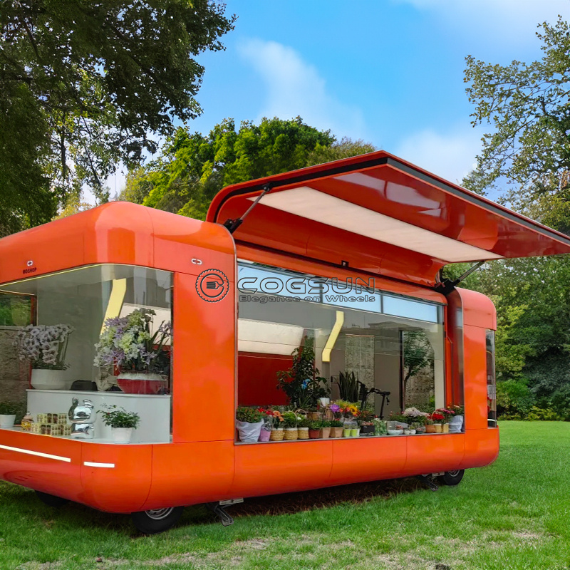 Hot Dog Vending Cart - Street Mobile Food Trailer พิซซ่า Van